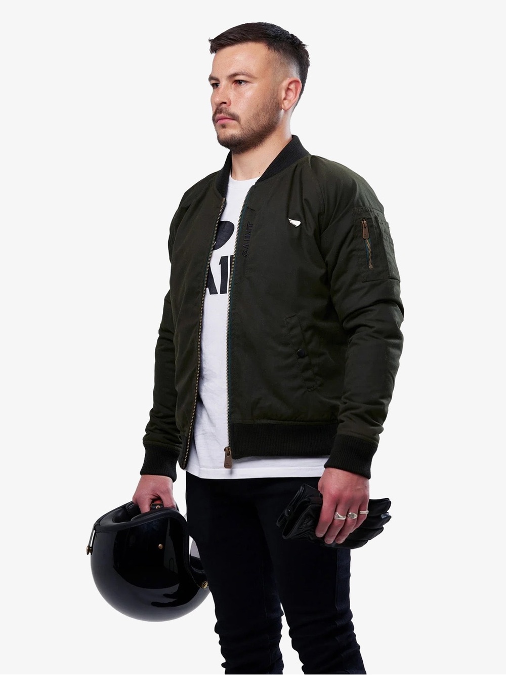 Saint Motorcycle Olive Bomber Jacket